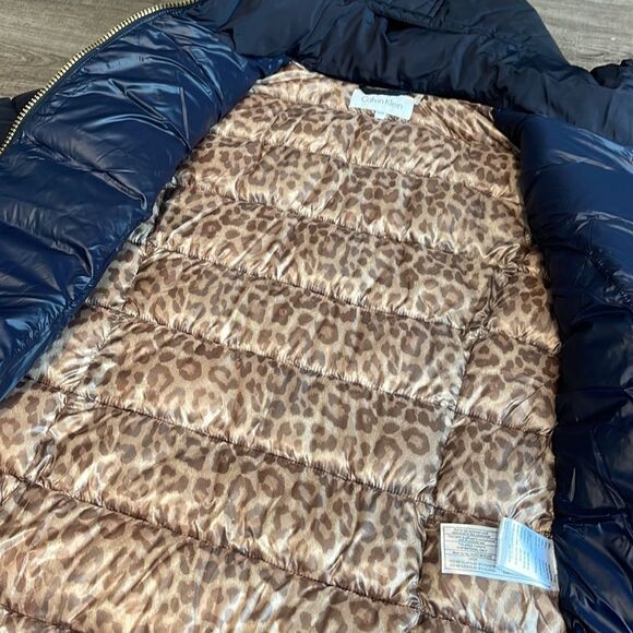 Calvin Klein Hooded Box Quilted Jacket-NAVY-Medium - Picture 4 of 6